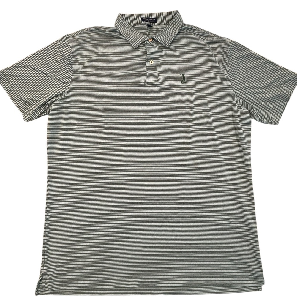 Peter‎ Millar Crown Crafted Men’s Olive Striped Performance Golf Polo XL